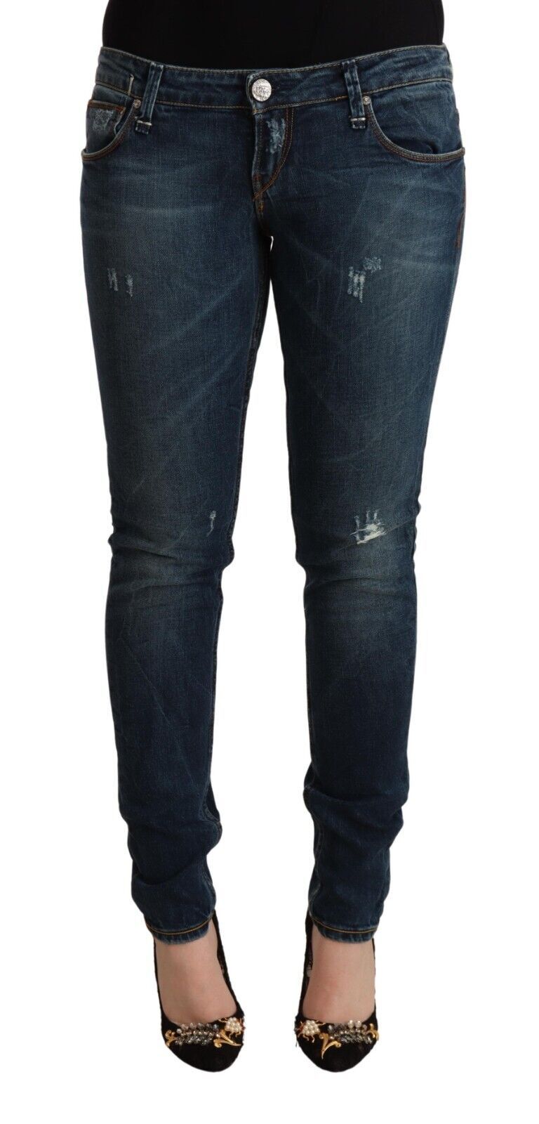 Acht Chic Skinny-Jeans mit niedriger Taille