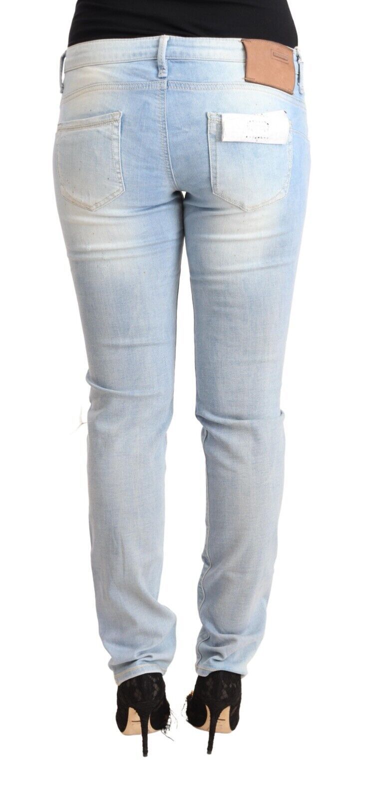 Acht Chic Low Waist Skinny Hellblauer Denim