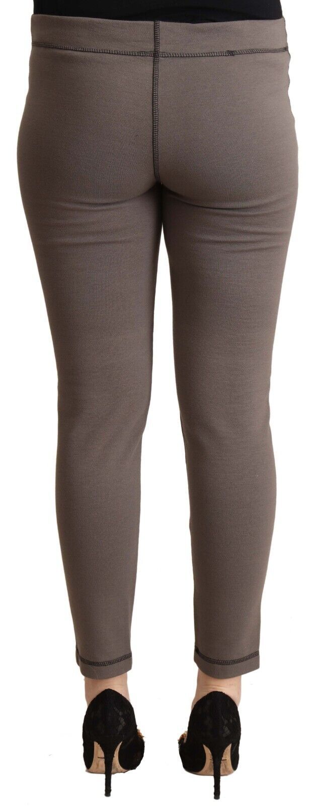 John Galliano Chic Graue Skinny-Hose mit mittlerer Taille für anspruchsvollen Stil