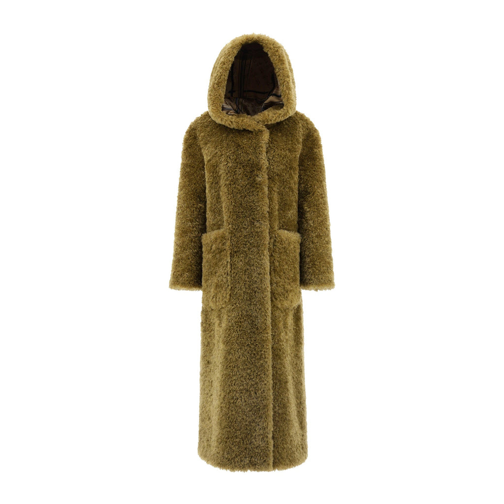 HERNO CURLY FAUX FUR Coat