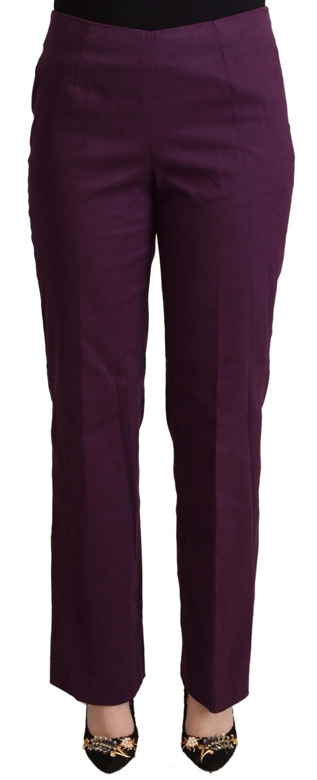 BENCIVENGA Elegante violette High Waist Tapered Pants