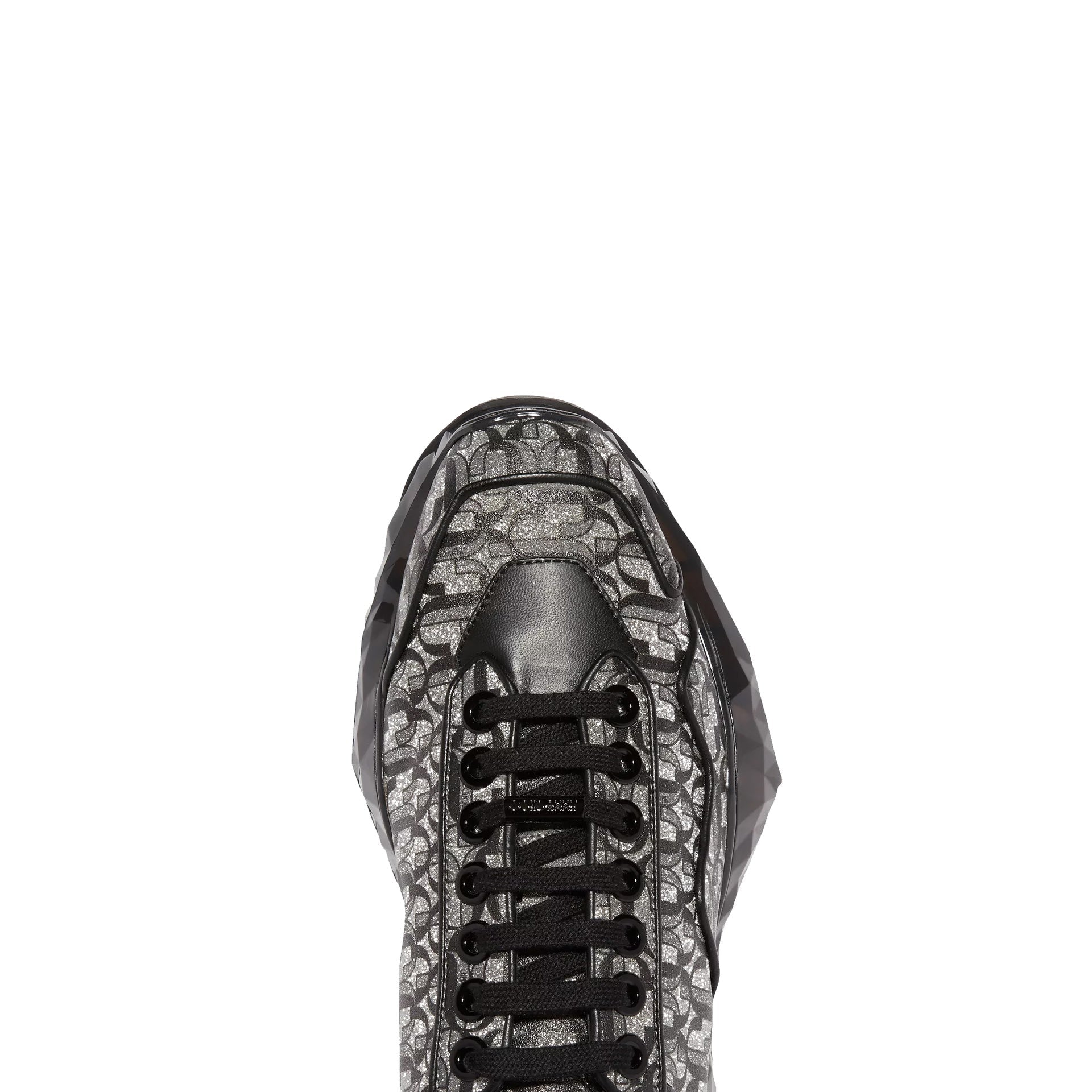 Jimmy Choo Diamond JC Monogram Glitter Leather Sneakers