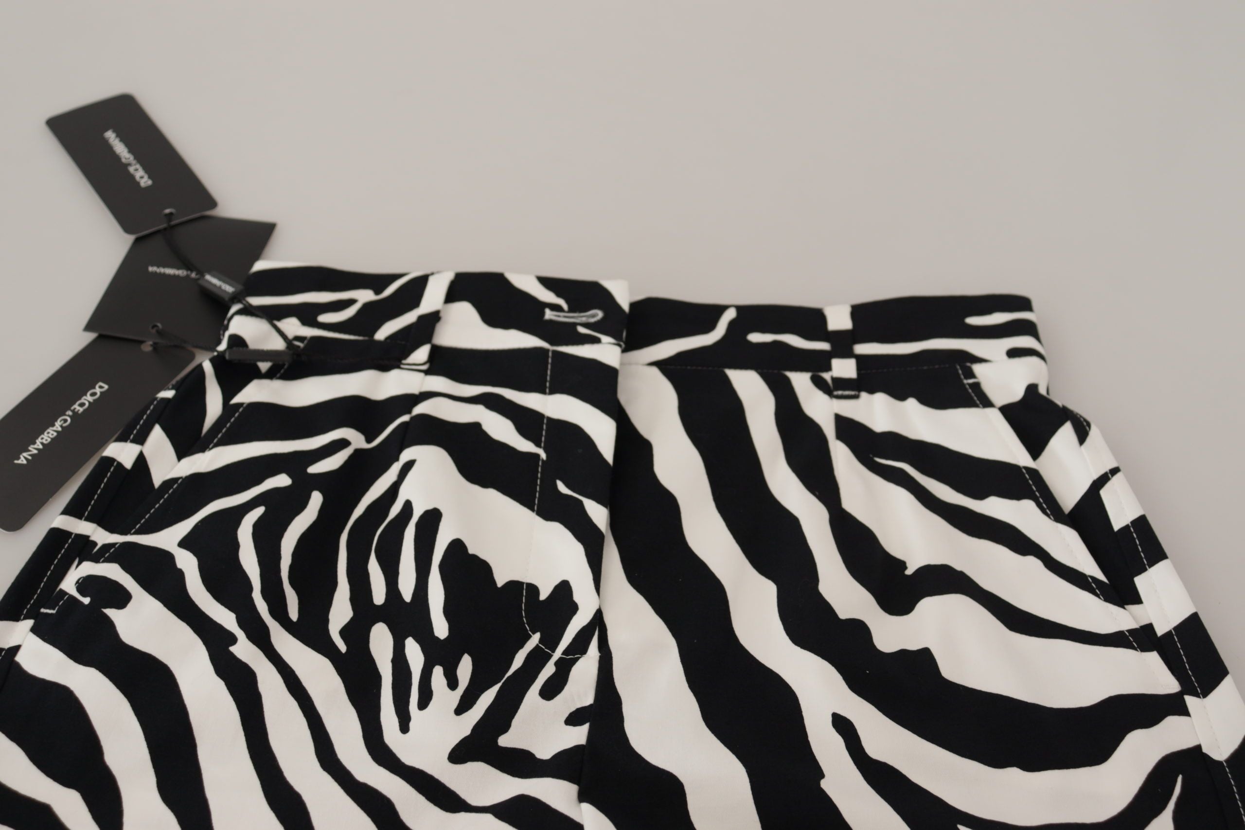 Dolce &amp; Gabbana Hotpants mit Zebra-Print und mittlerer Taille