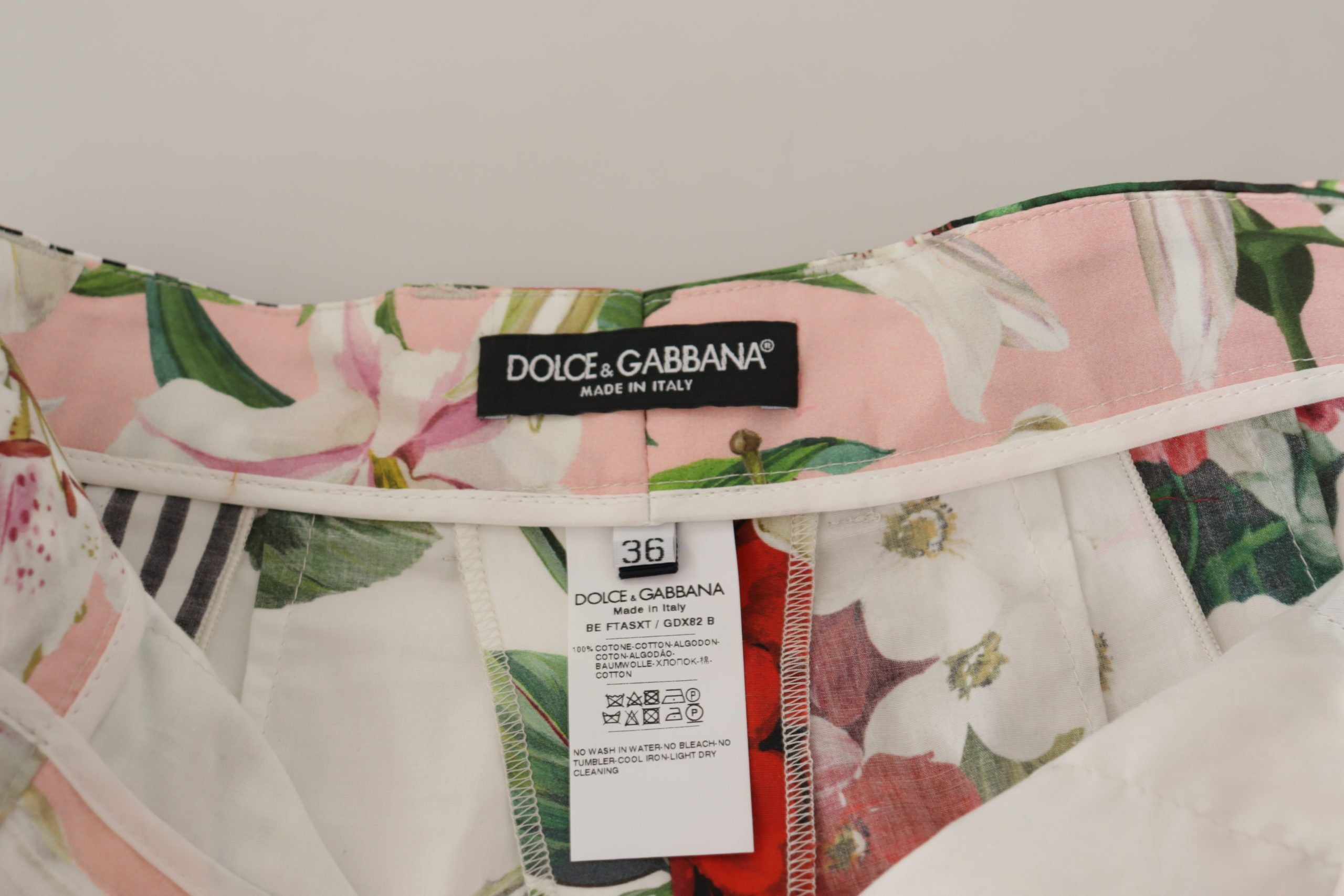 Dolce &amp; Gabbana – Hotpants-Shorts mit Blumenmuster und hoher Taille