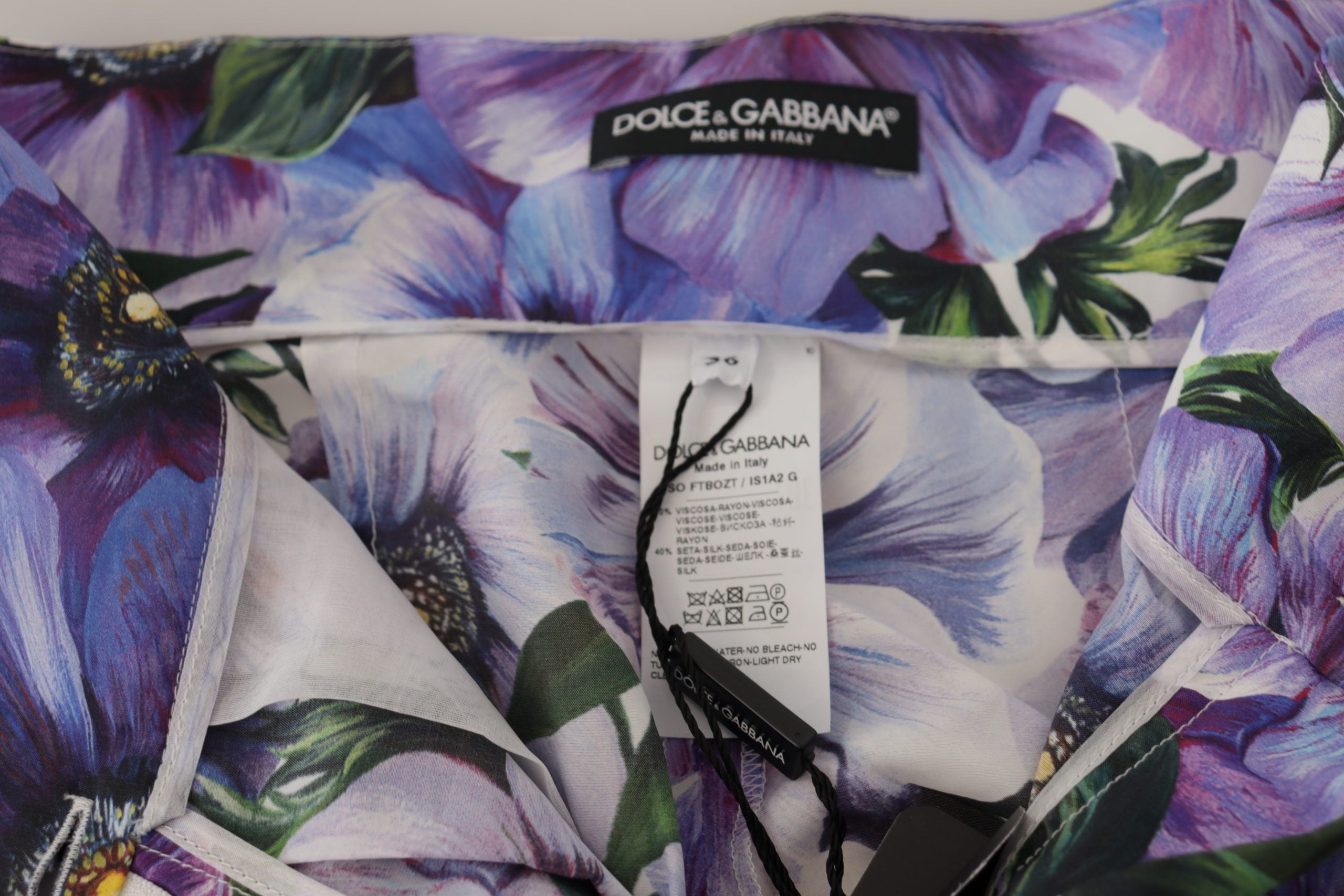 Dolce &amp; Gabbana Elegante Designer-Shorts mit Blumenmuster und hoher Taille