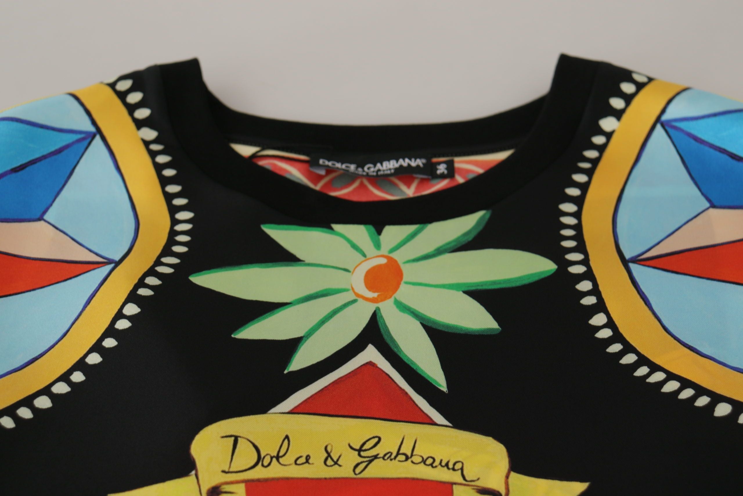 Dolce &amp; Gabbana Glamouröses mehrfarbiges Seidentop