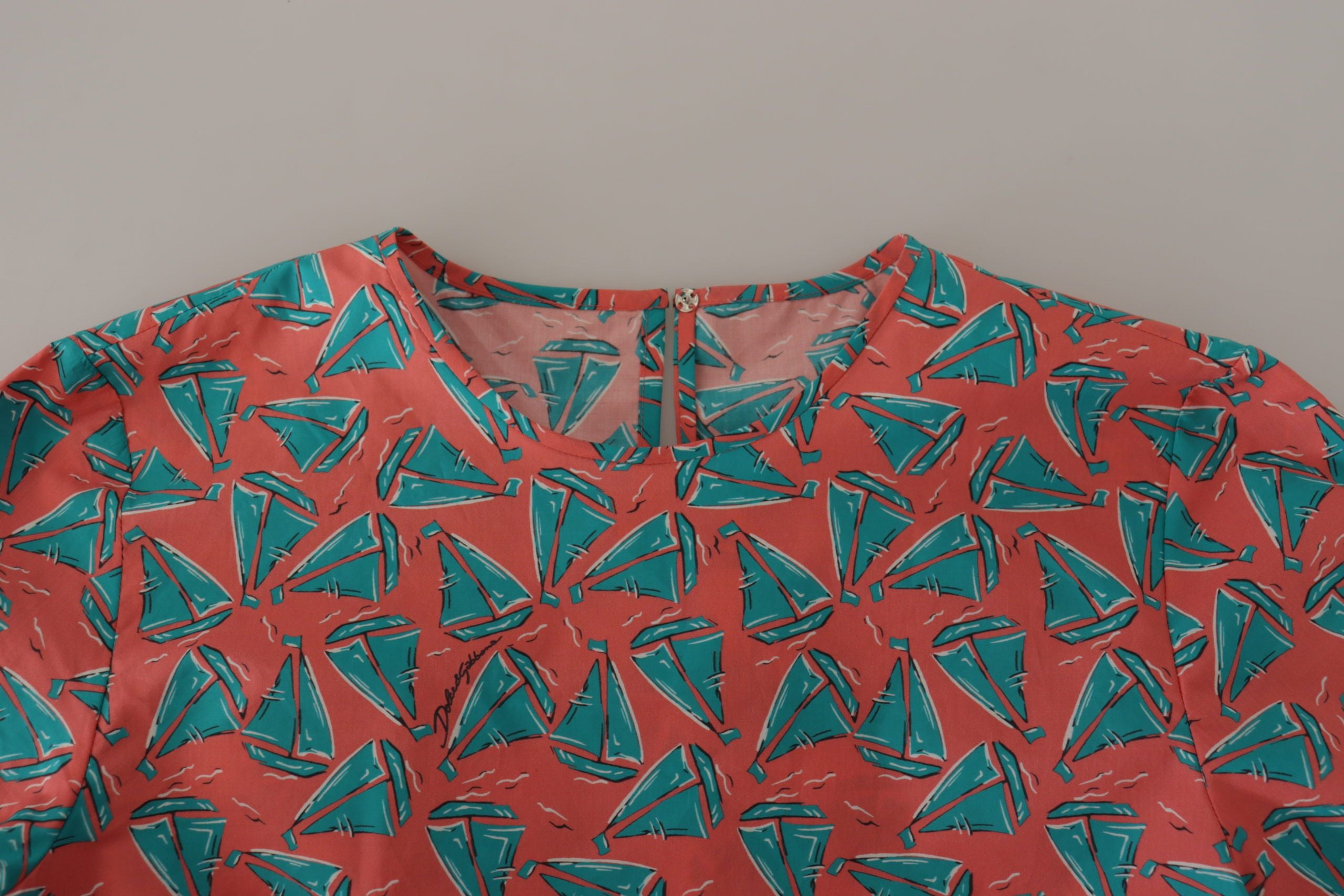 Dolce &amp; Gabbana Schickes rosa Baumwolltop mit Segelboot-Print