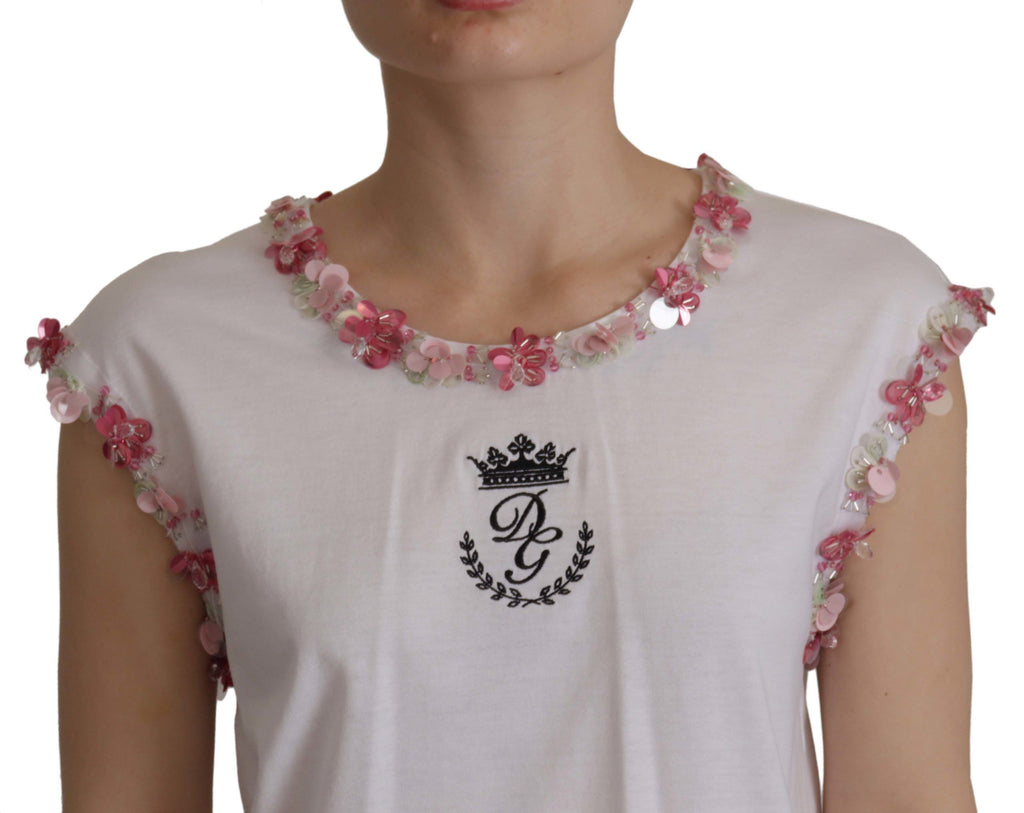 Dolce &amp; Gabbana Schickes Tanktop mit Paillettenkrone