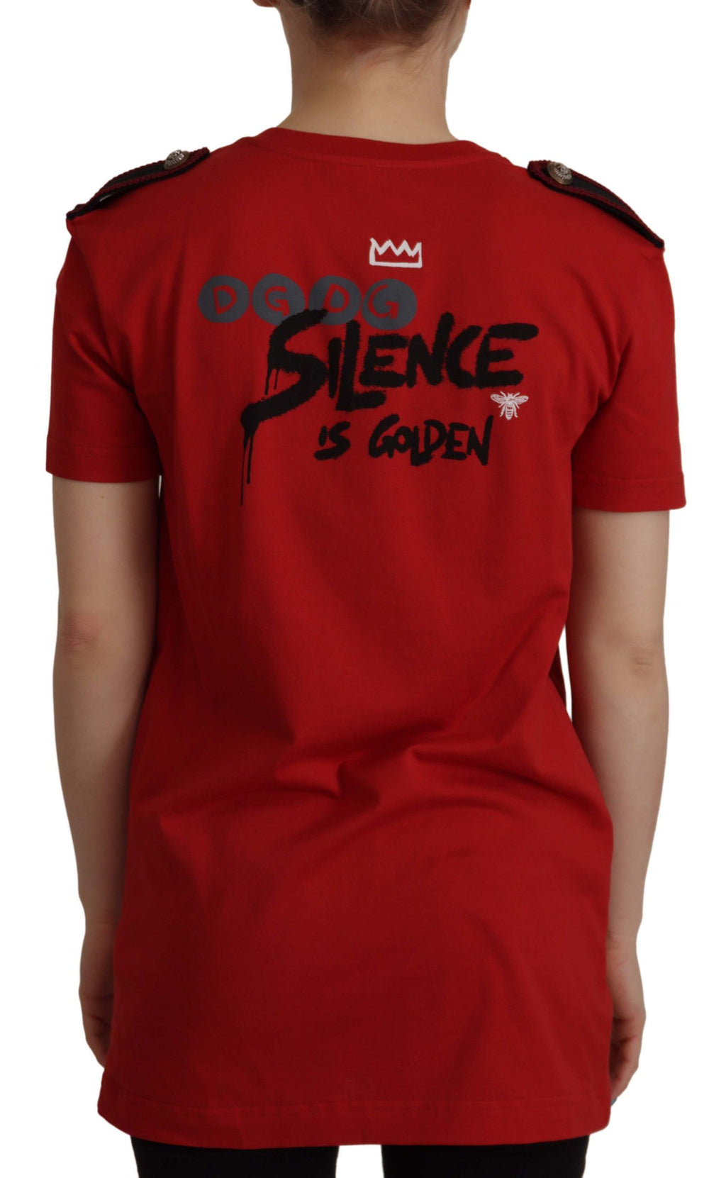 Dolce &amp; Gabbana Elegantes rotes Baumwoll-T-Shirt mit Rundhalsausschnitt