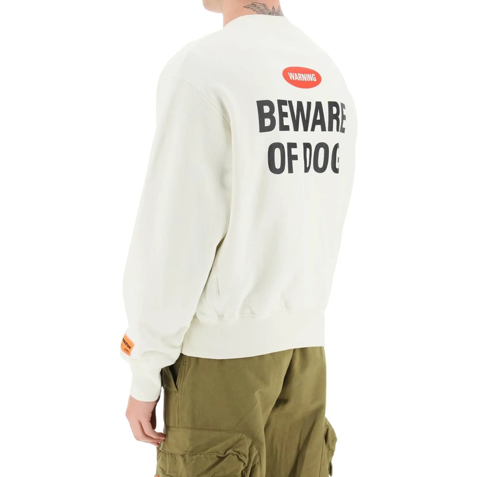 Heron Preston Beware Of Dog Cotton Sweatshirt - MEN CLOTHING - HERON PRESTON - Tluxy New