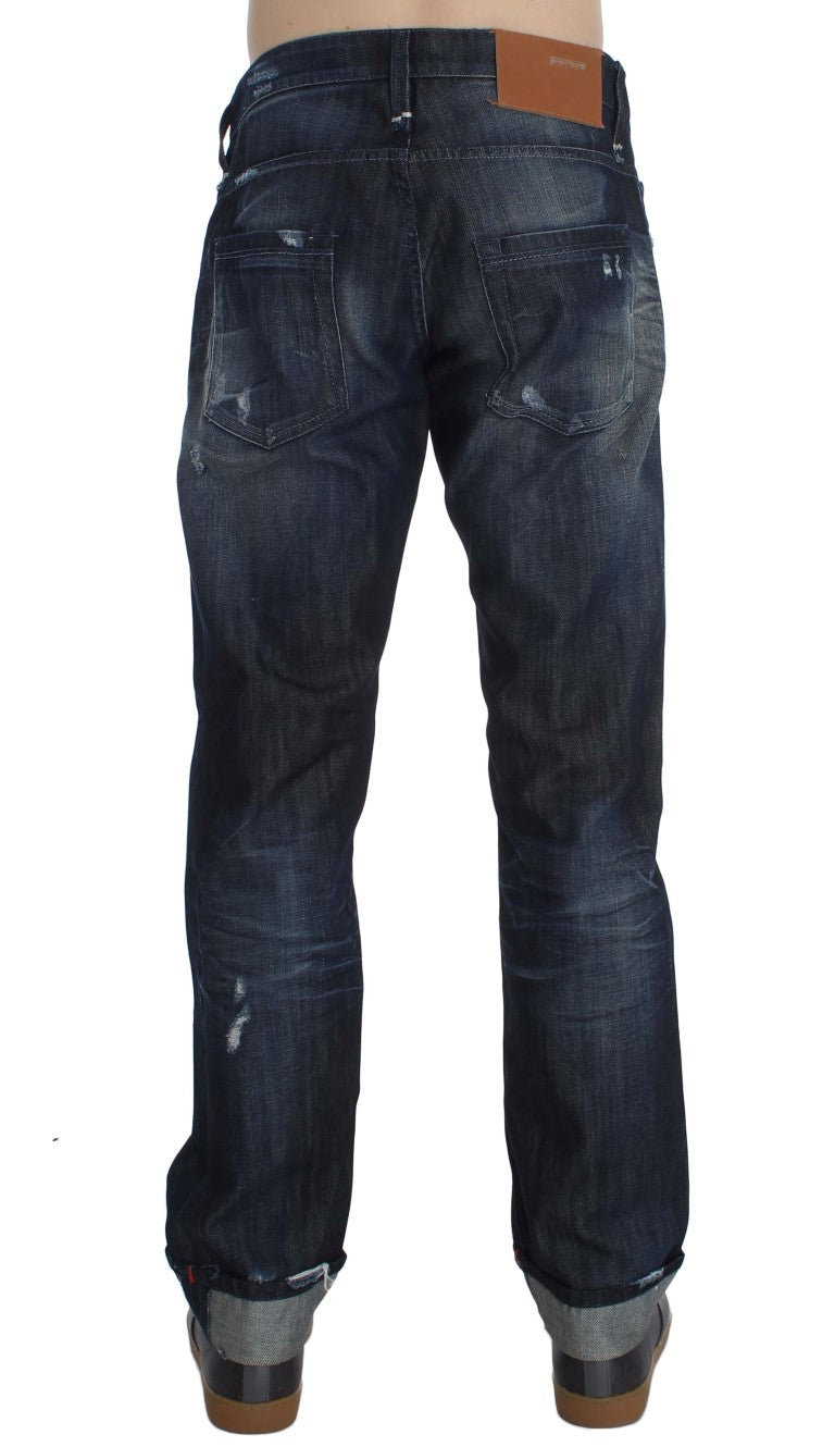 Acht Elegante Regular Straight Fit Blue Jeans