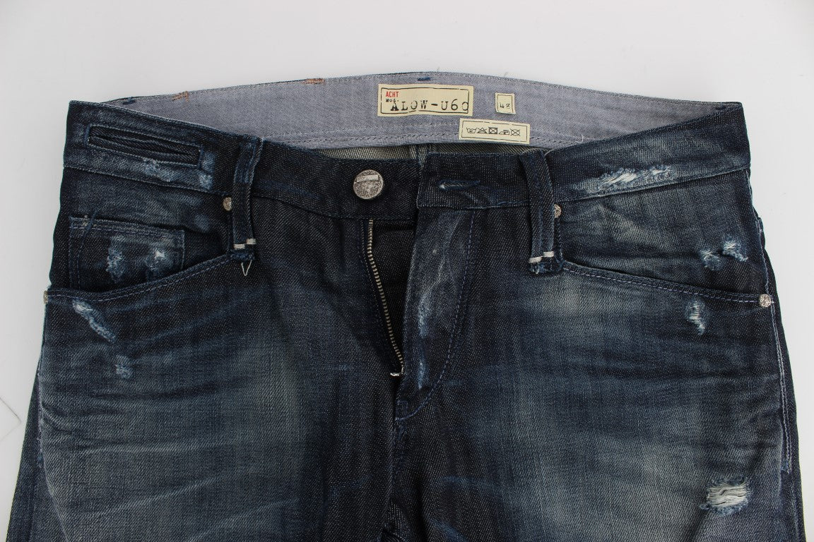 Acht Elegante Regular Straight Fit Blue Jeans