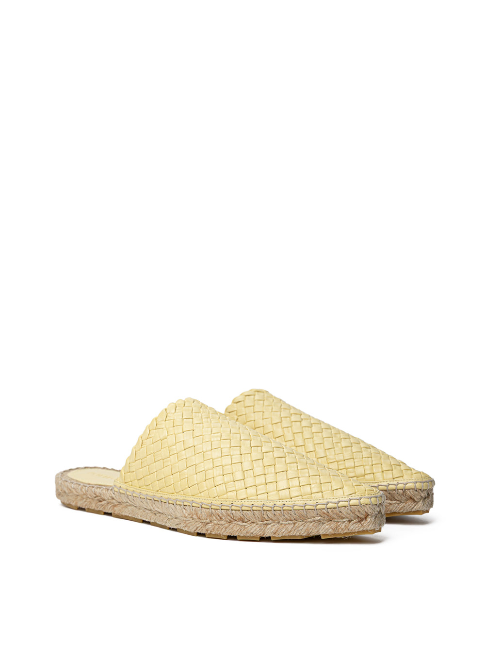 Bottega Veneta Lagoon Yellow Intrecciato Espadrilles – Pointed Toe – Siebentaschen