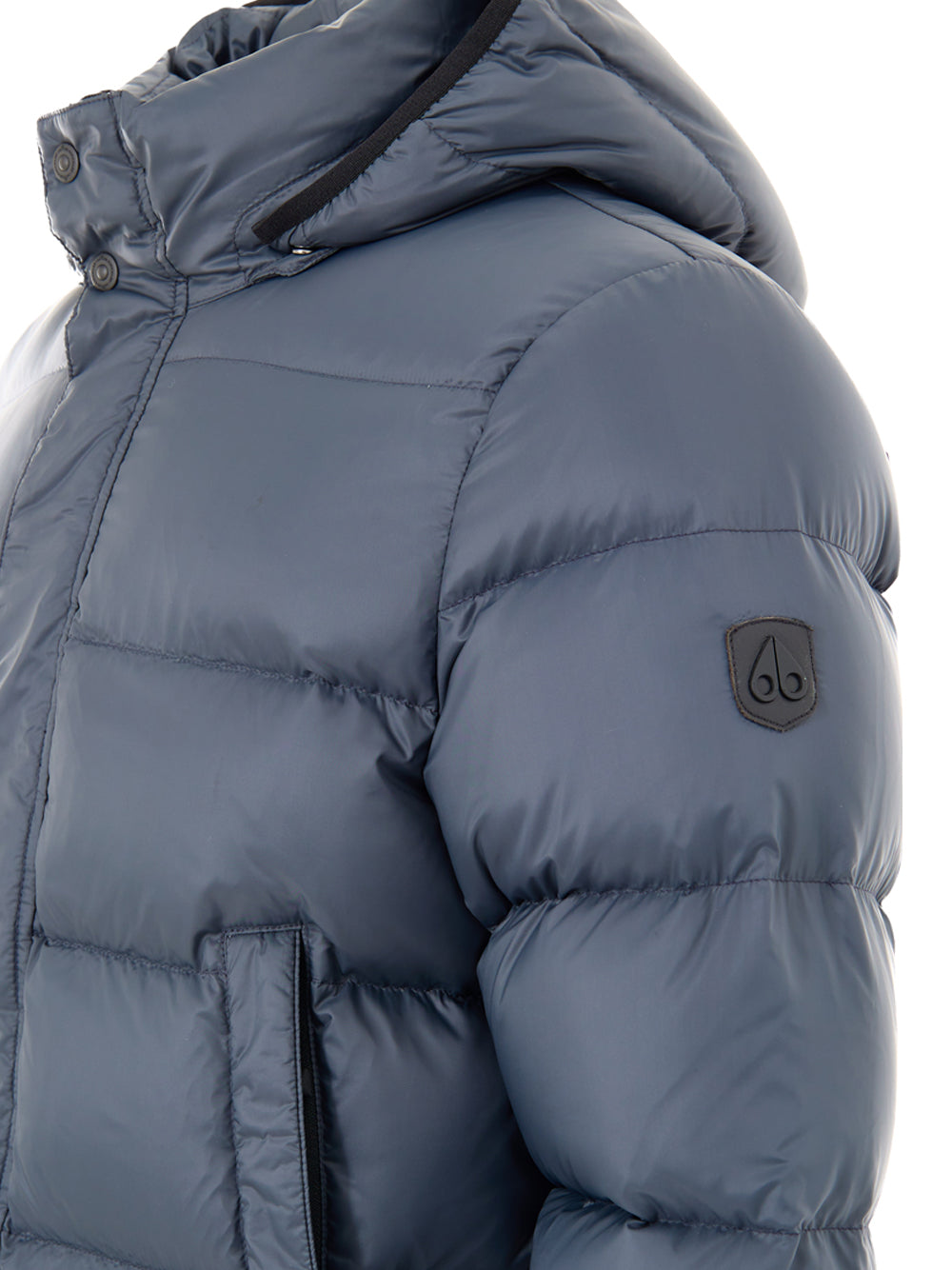 Moose Knuckles Mid-Length Down Jacket in Grey