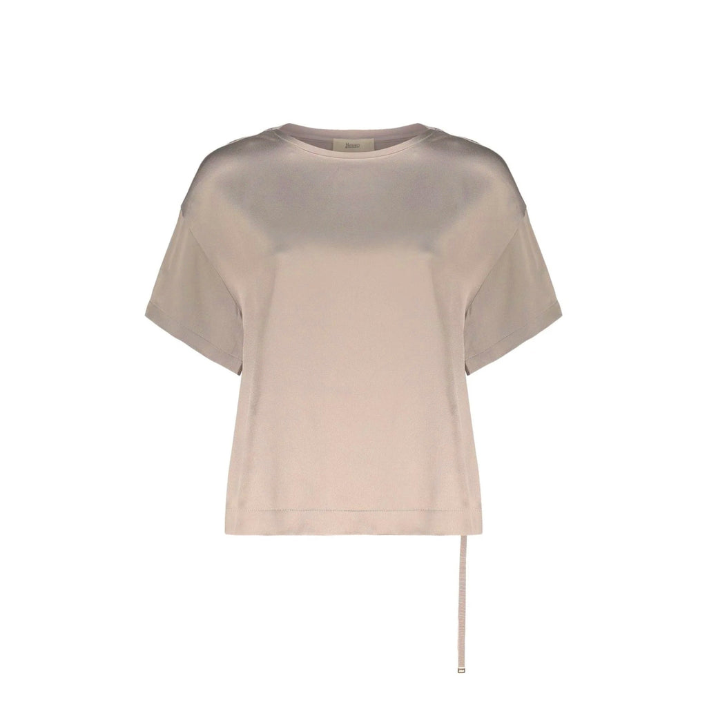 Herno asymmetric short-sleeve blouse – Siebentaschen