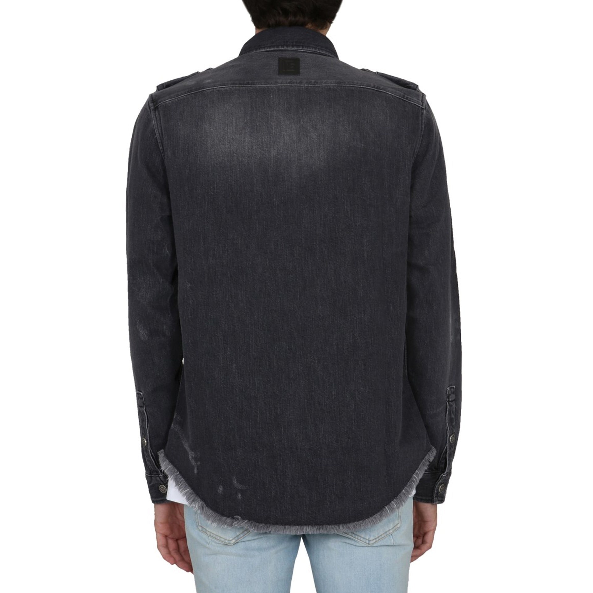 Balmain Baumwoll-Jeanshemd