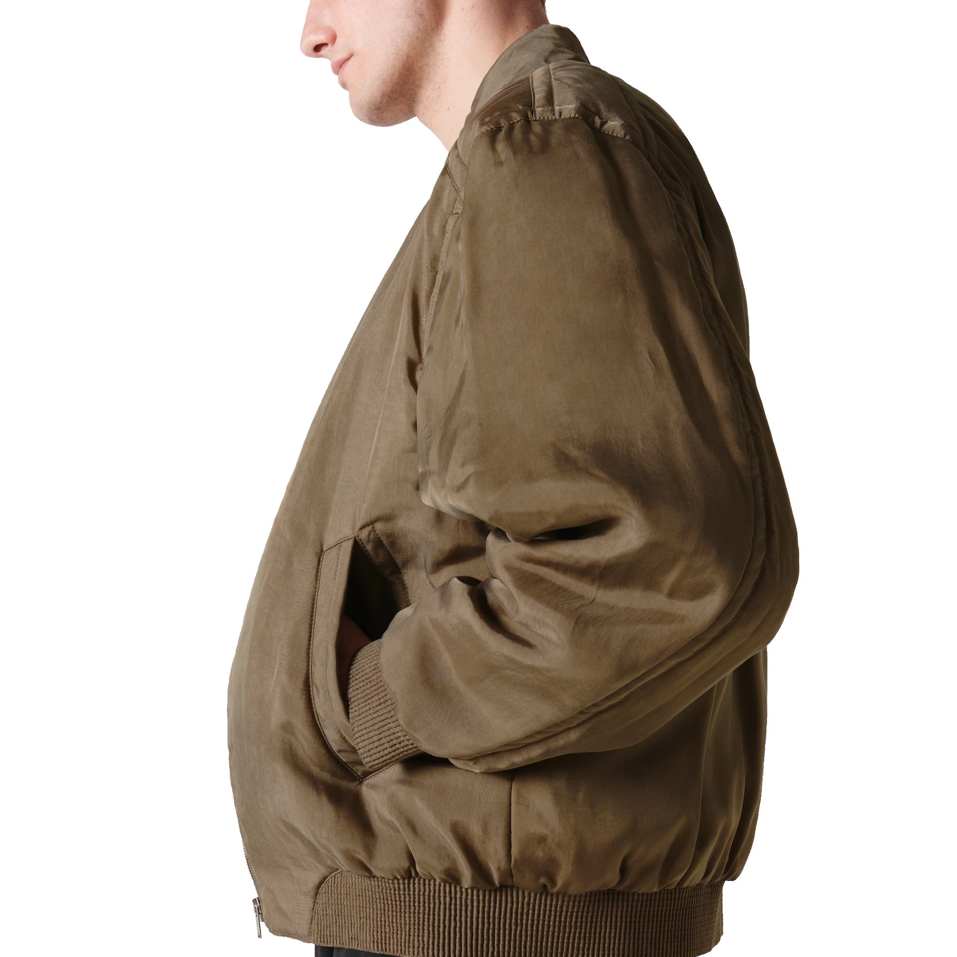 Saint Laurent Twill Teddy Bomber Jacket