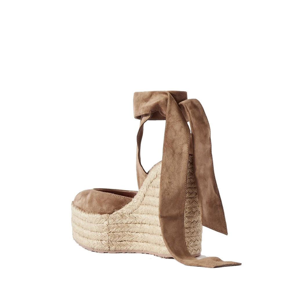Gianvito Rossi Suede Wedge Espadrilles