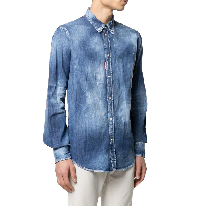 Dsquared2 Distressed Effect Denim Shirt
