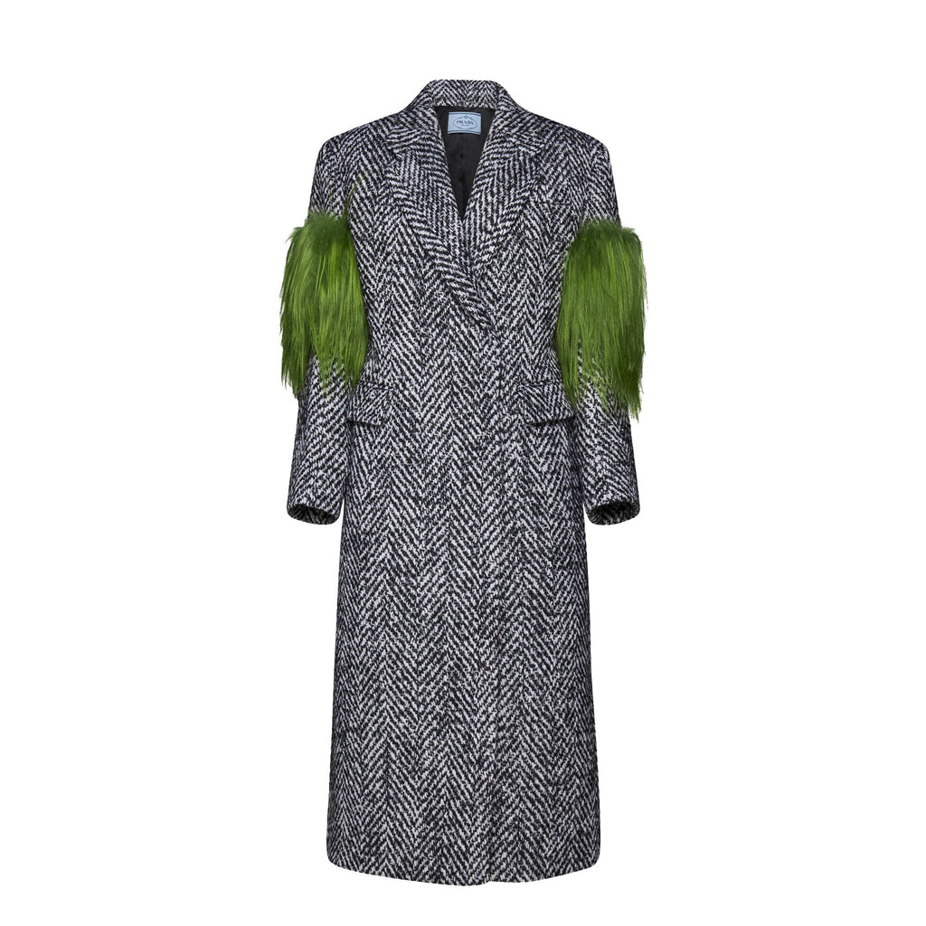 Prada Herringbone Wool Coat – Siebentaschen