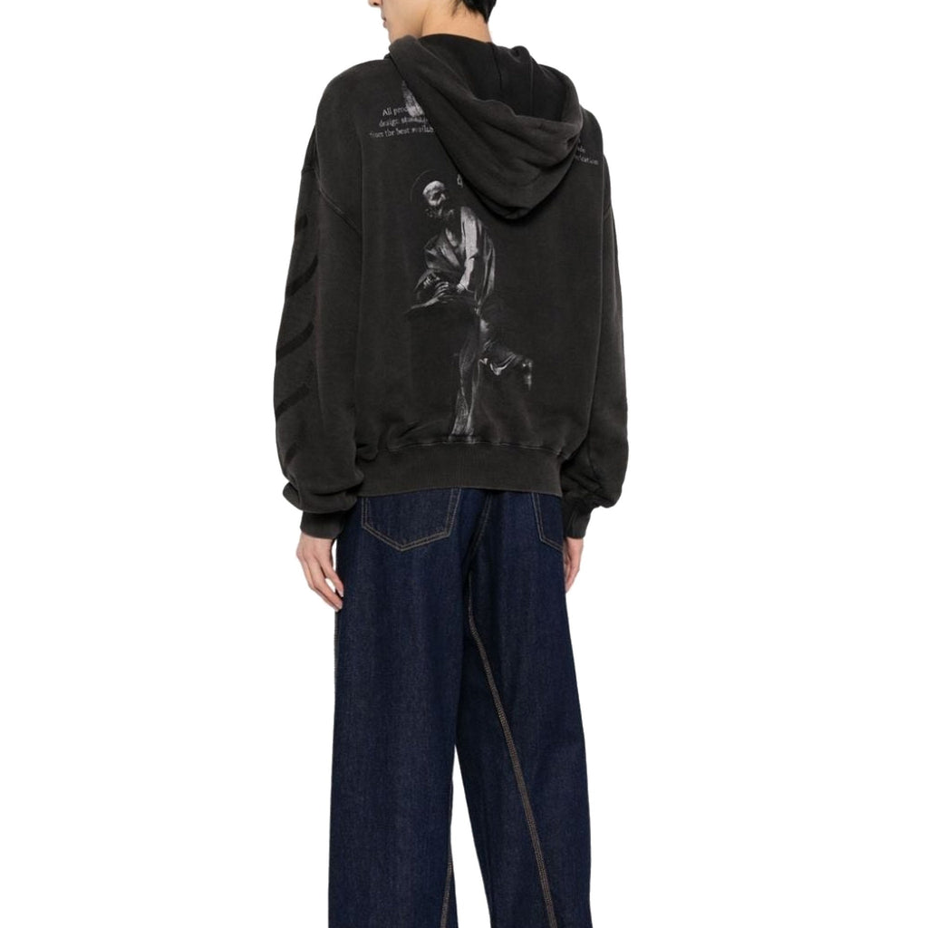Off-White St. Matthew Over Cotton Hoodie Sweatshirt