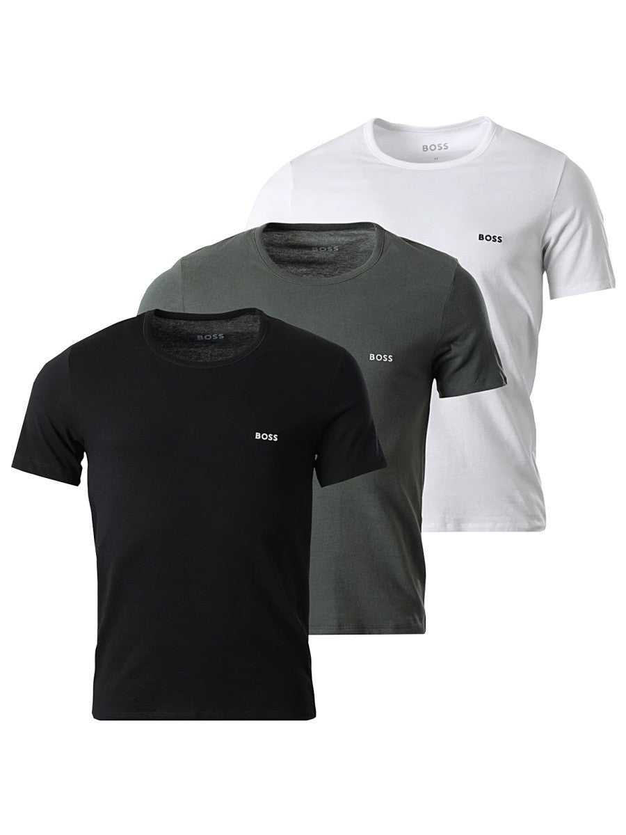Boss 3-PACK T-SHIRT WITH LOGO