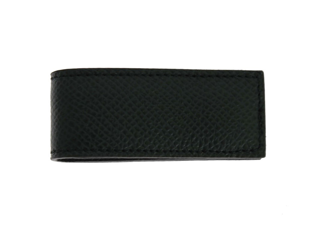 Dolce &amp; Gabbana Elegante Geldklammer aus grünem Leder