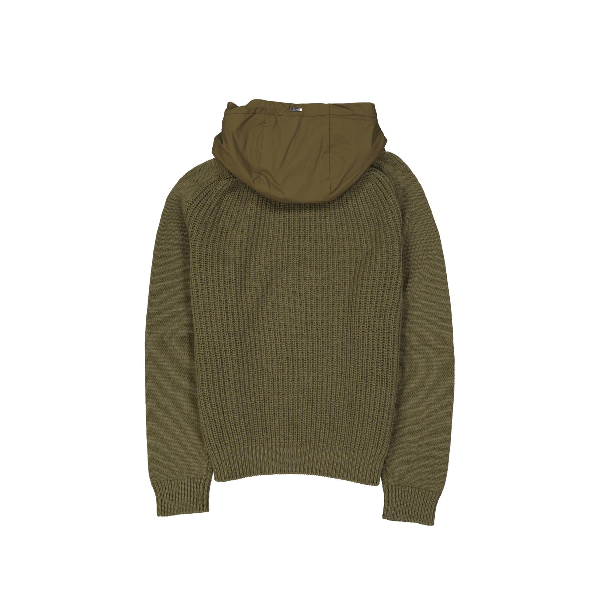 Herno Long-Sleeved Hooded Knitted Jumper