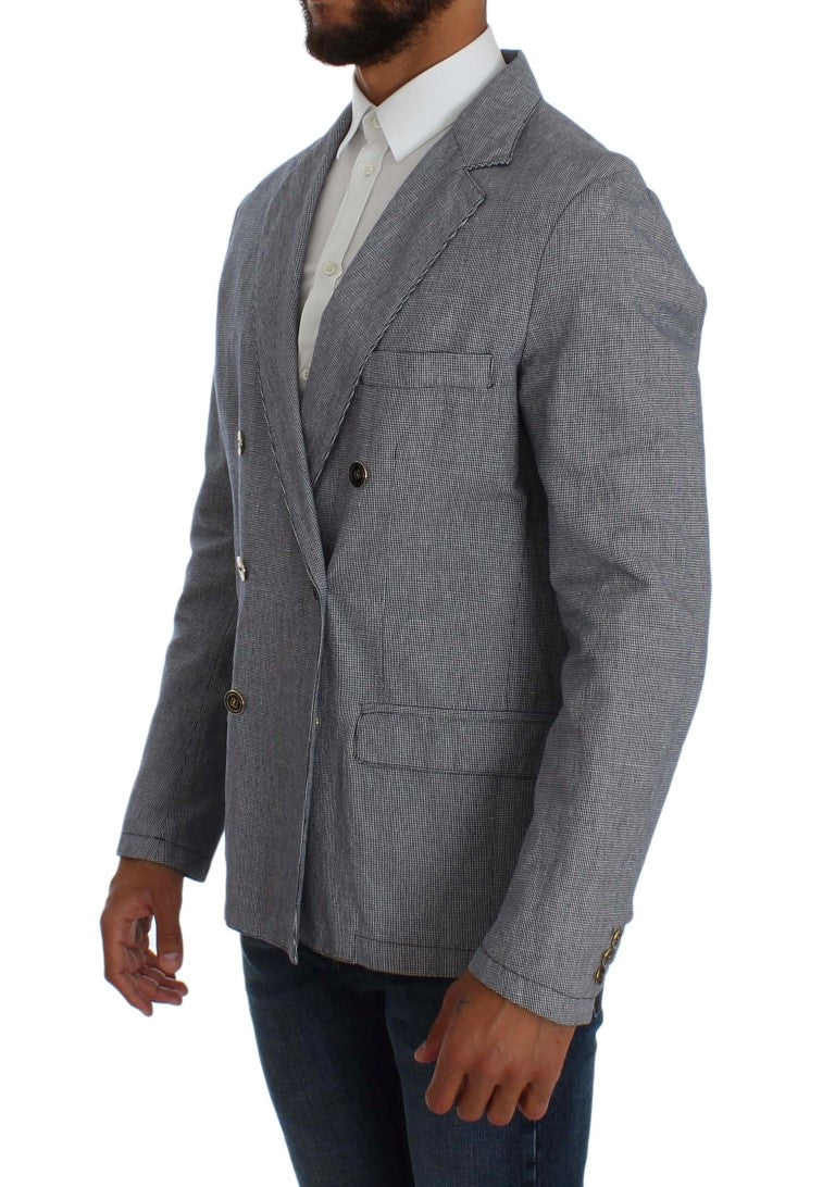Master Coat Eleganter zweireihiger blauer Blazer