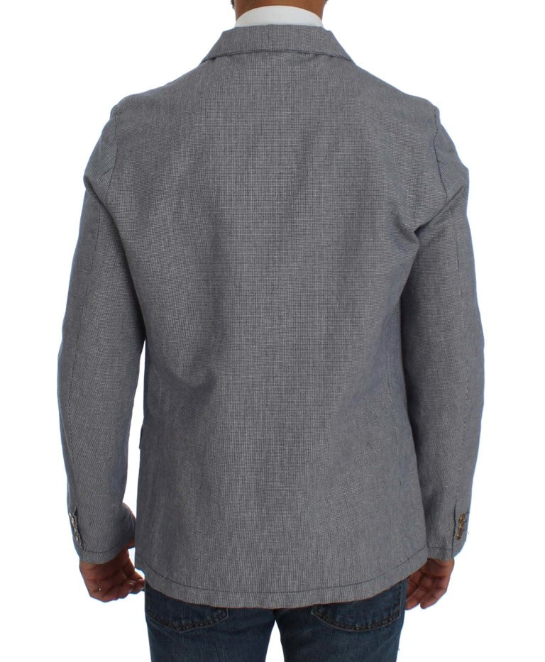 Master Coat Eleganter zweireihiger blauer Blazer