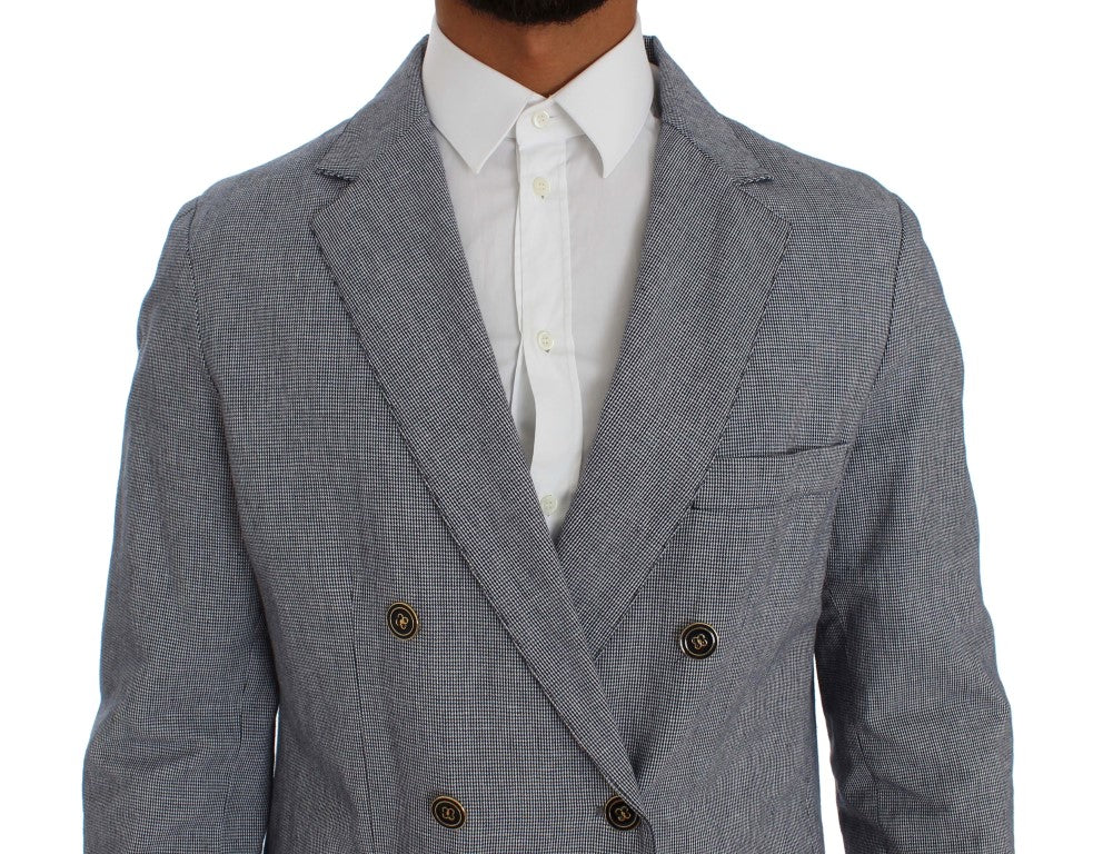 Master Coat Eleganter zweireihiger blauer Blazer