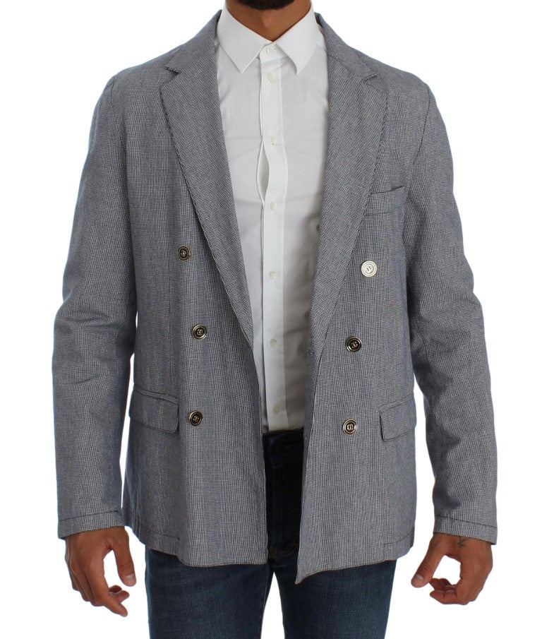 Master Coat Eleganter zweireihiger blauer Blazer
