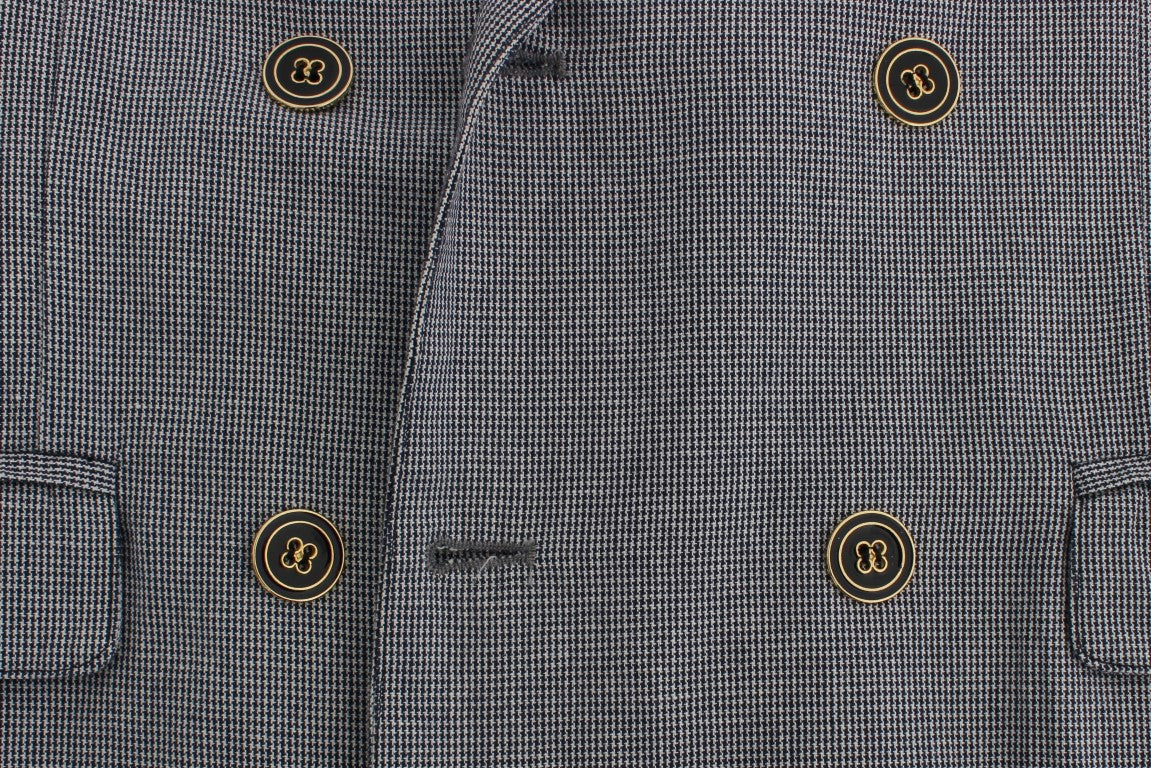 Master Coat Eleganter zweireihiger blauer Blazer