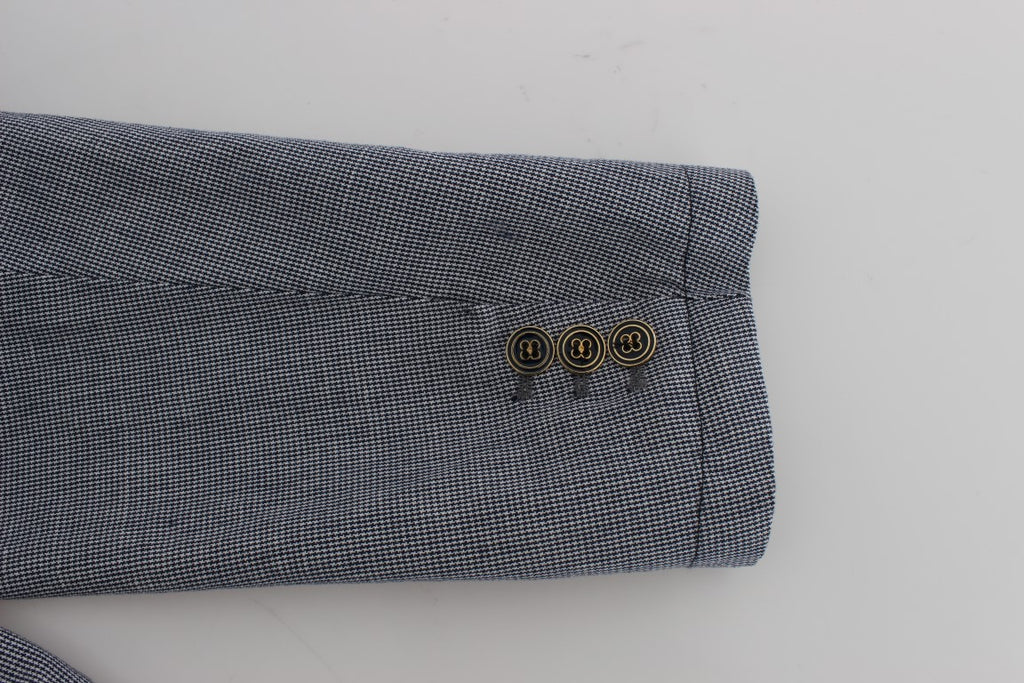 Master Coat Eleganter zweireihiger blauer Blazer