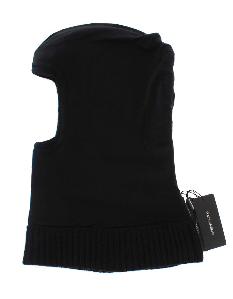 Dolce &amp; Gabbana – Eleganter schwarzer Kapuzenschal mit Pailletten