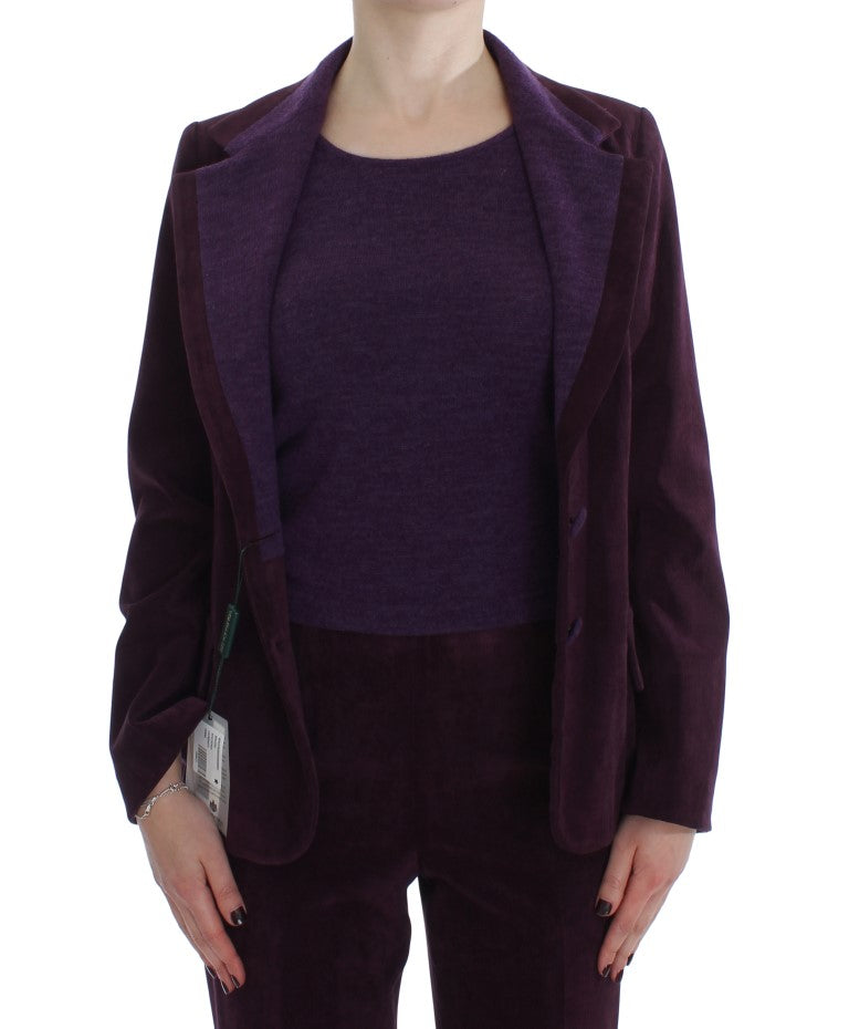 BENCIVENGA Elegantes dreiteiliges Anzugset aus Wollmischung in Lila
