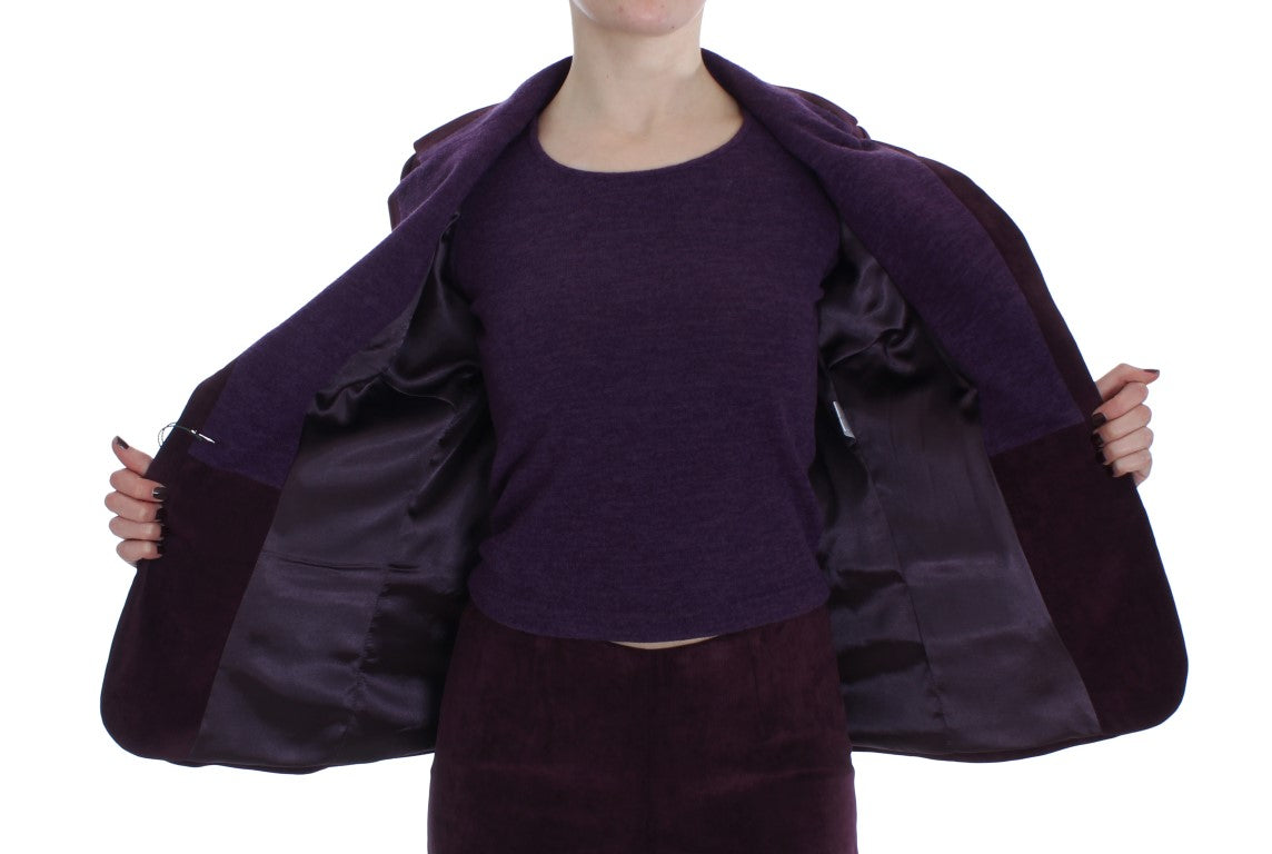 BENCIVENGA Elegantes dreiteiliges Anzugset aus Wollmischung in Lila