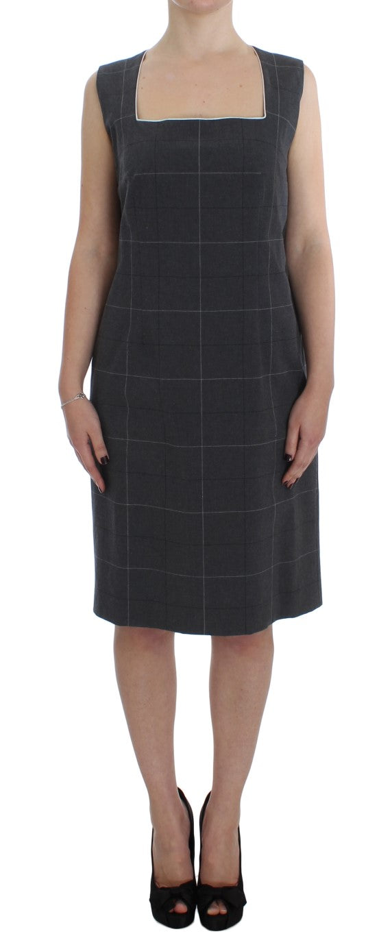 BENCIVENGA Elegantes grau kariertes Etuianzug-Set