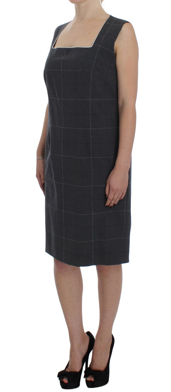 BENCIVENGA Elegantes grau kariertes Etuianzug-Set