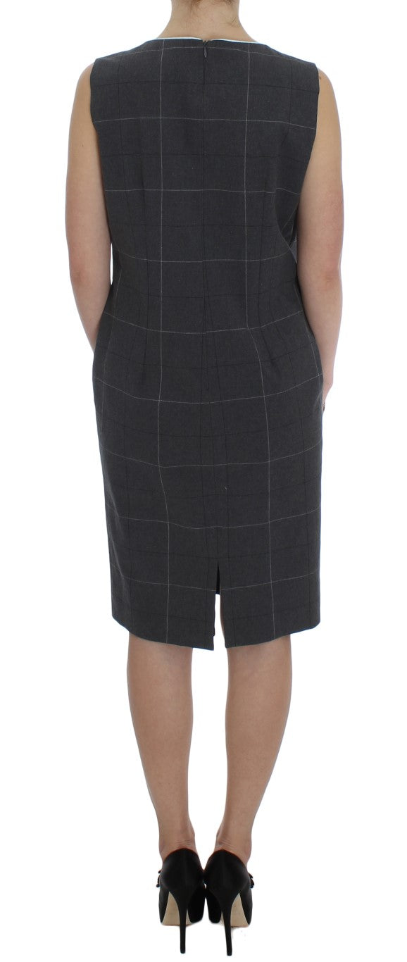 BENCIVENGA Elegantes grau kariertes Etuianzug-Set