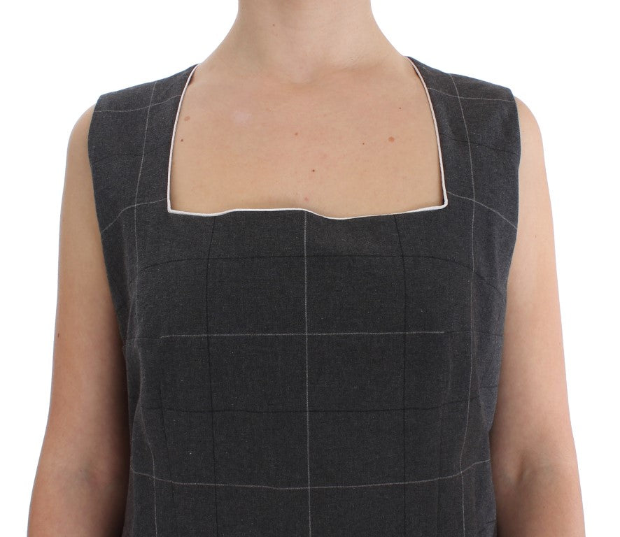 BENCIVENGA Elegantes grau kariertes Etuianzug-Set