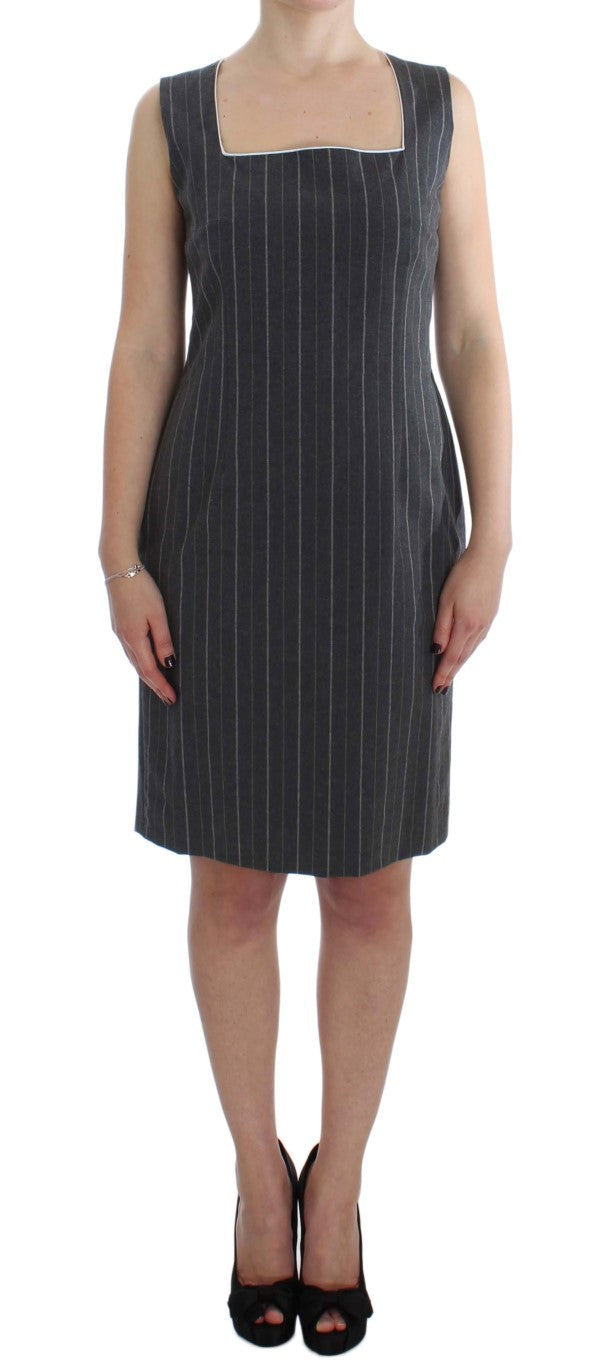 BENCIVENGA Elegantes grau gestreiftes Kleid &amp; Blazer-Anzug-Set