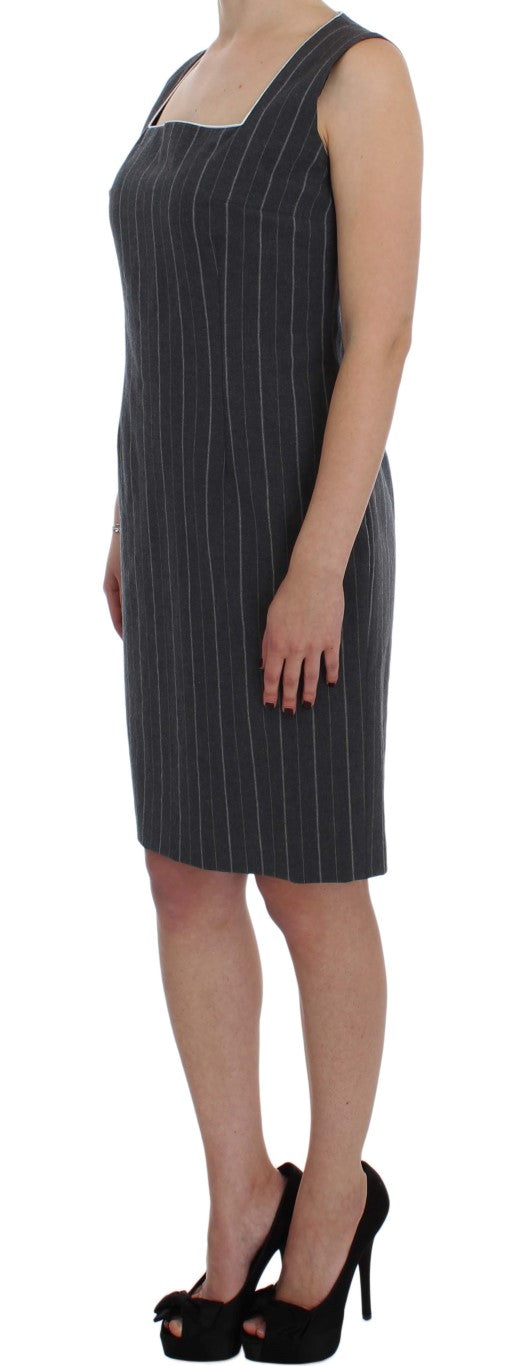 BENCIVENGA Elegantes grau gestreiftes Kleid &amp; Blazer-Anzug-Set