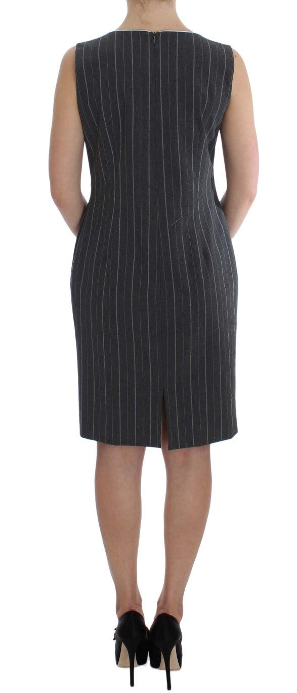 BENCIVENGA Elegantes grau gestreiftes Kleid &amp; Blazer-Anzug-Set