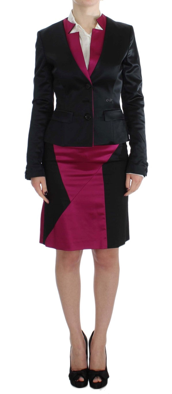 Exte Chic Schwarz-Rosa Rockkostüm-Ensemble