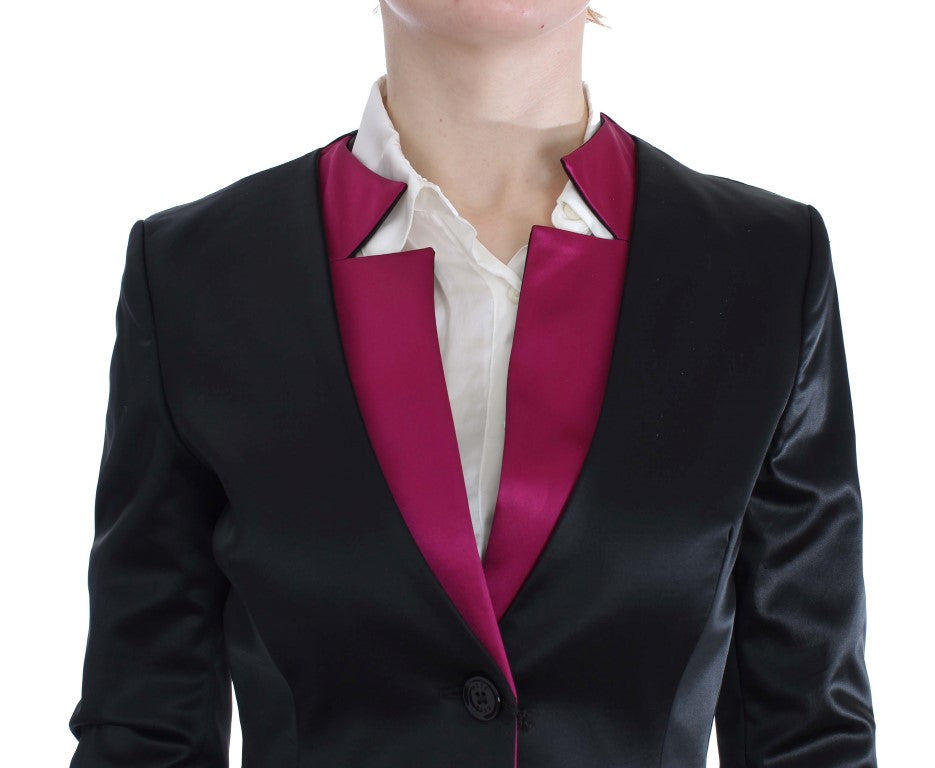 Exte Chic Schwarz-Rosa Rockkostüm-Ensemble