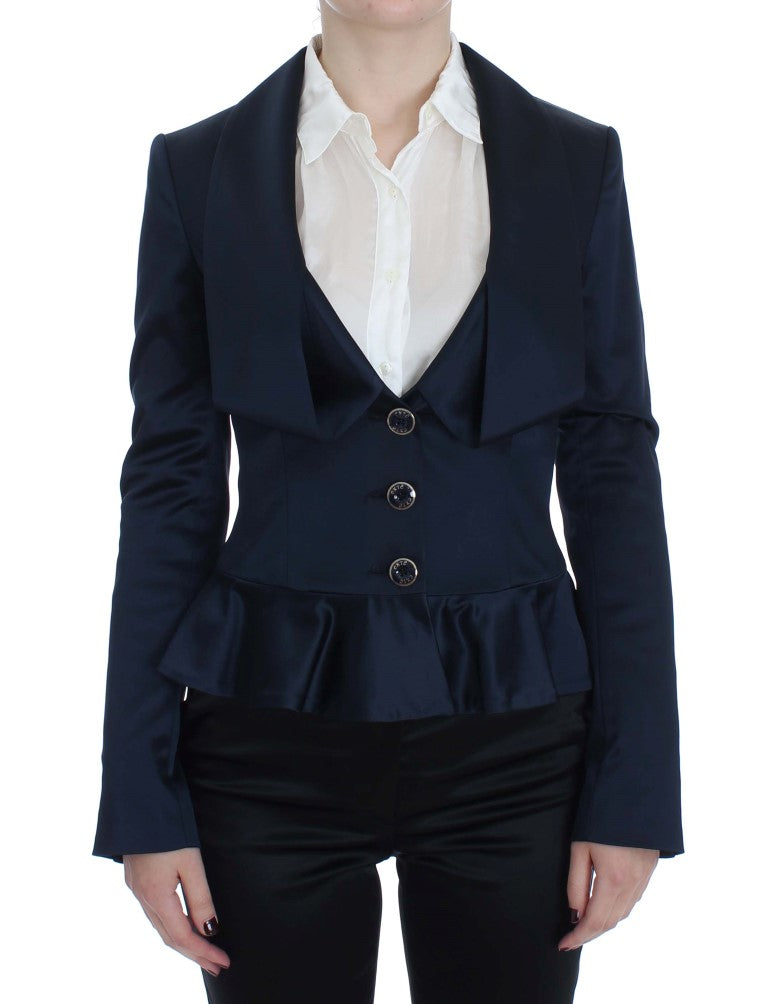 Exte Elegante blaue Blazerjacke mit Designer-Flair