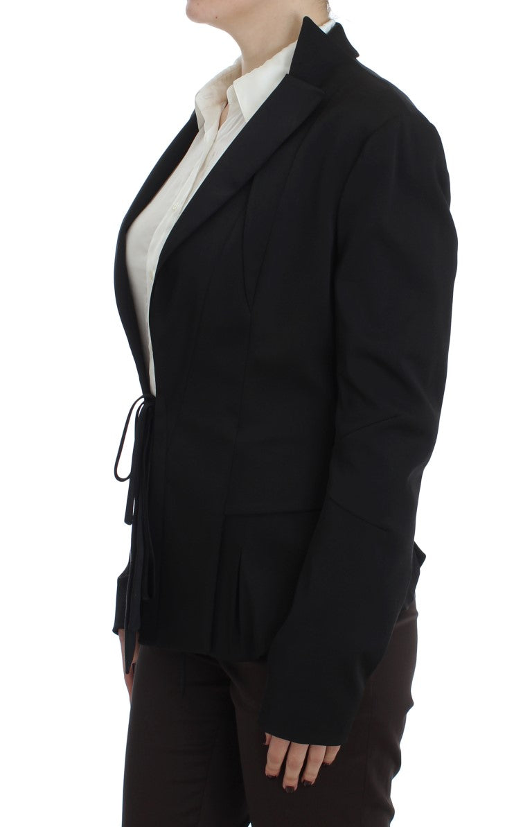 Exte Elegante schwarze Stretch-Blazerjacke