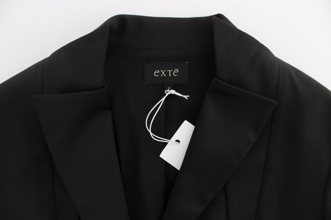 Exte Elegante schwarze Stretch-Blazerjacke