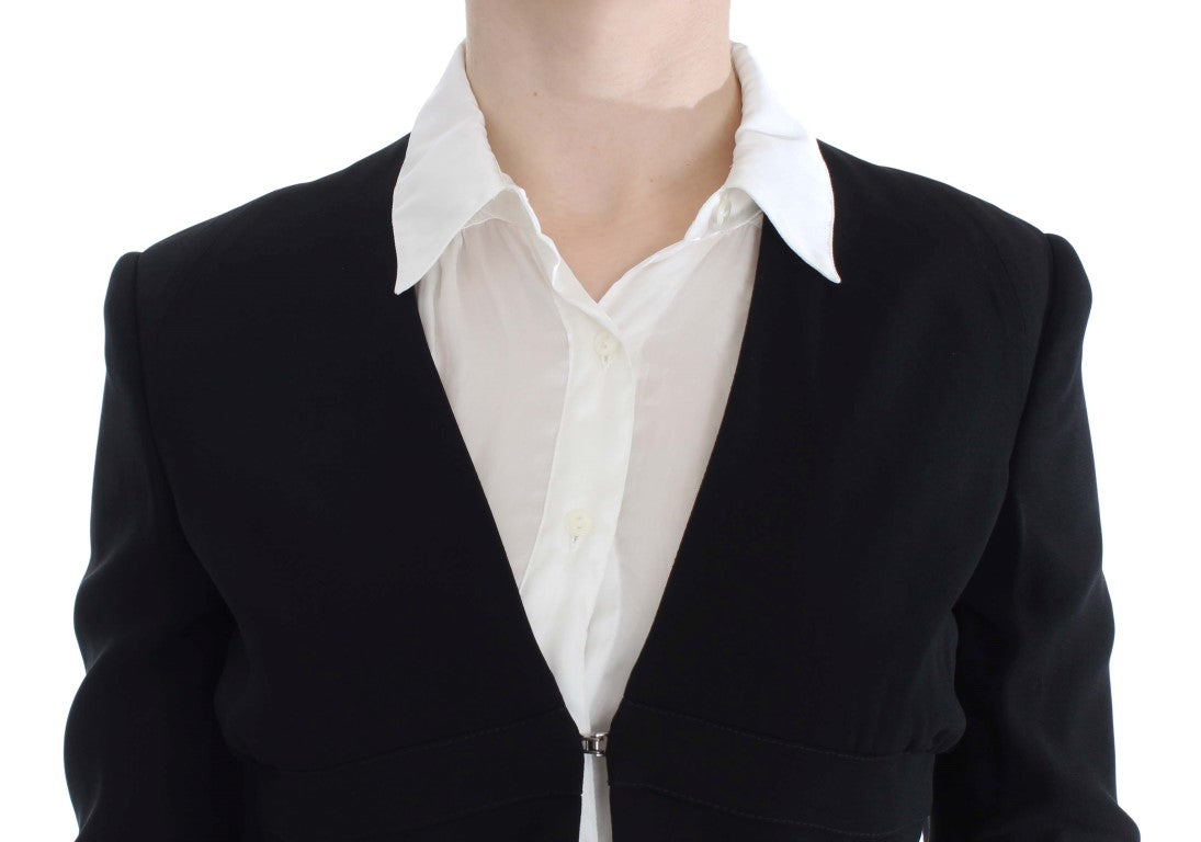 Exte Eleganter Zweiteiliger Rockanzug in Schwarz &amp; Blau